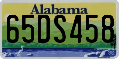 AL license plate 65DS458