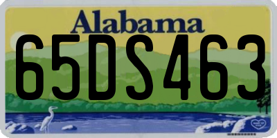 AL license plate 65DS463