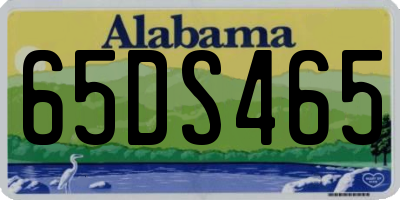 AL license plate 65DS465