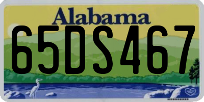AL license plate 65DS467