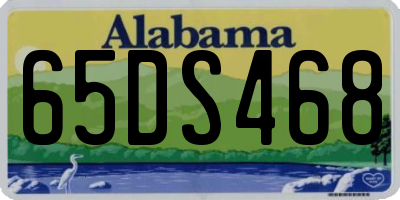 AL license plate 65DS468