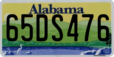 AL license plate 65DS476