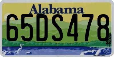AL license plate 65DS478