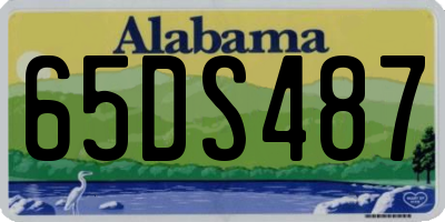 AL license plate 65DS487