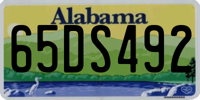 AL license plate 65DS492