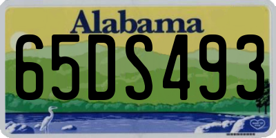 AL license plate 65DS493