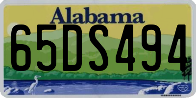 AL license plate 65DS494