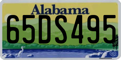 AL license plate 65DS495