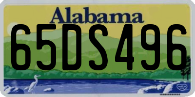 AL license plate 65DS496