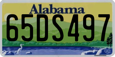 AL license plate 65DS497