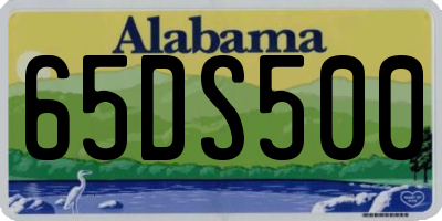 AL license plate 65DS500