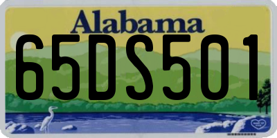 AL license plate 65DS501