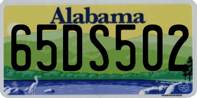 AL license plate 65DS502