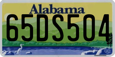AL license plate 65DS504