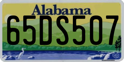 AL license plate 65DS507