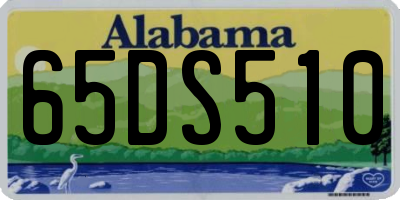 AL license plate 65DS510