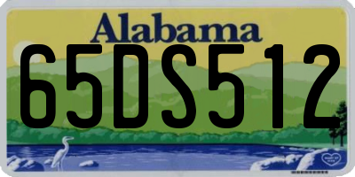 AL license plate 65DS512