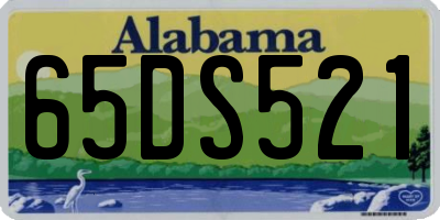 AL license plate 65DS521