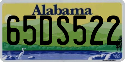AL license plate 65DS522