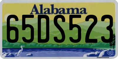 AL license plate 65DS523