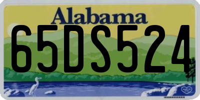 AL license plate 65DS524