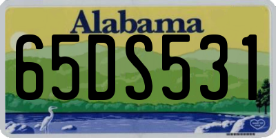 AL license plate 65DS531