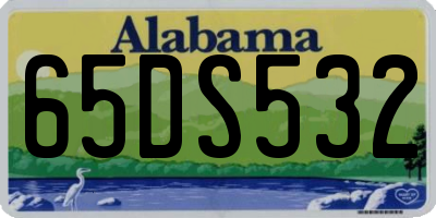 AL license plate 65DS532