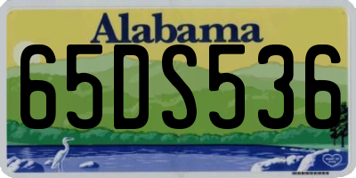 AL license plate 65DS536