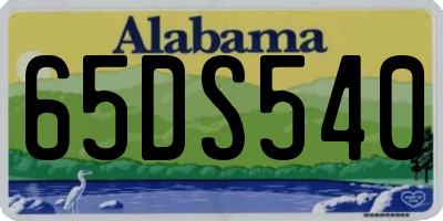 AL license plate 65DS540