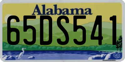 AL license plate 65DS541