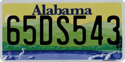 AL license plate 65DS543
