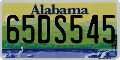 AL license plate 65DS545