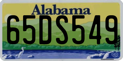 AL license plate 65DS549