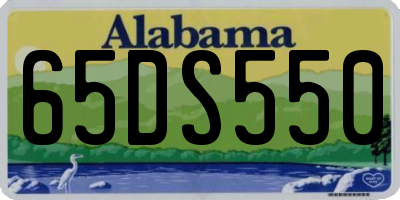 AL license plate 65DS550