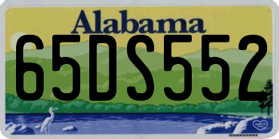 AL license plate 65DS552
