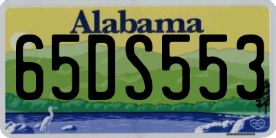 AL license plate 65DS553