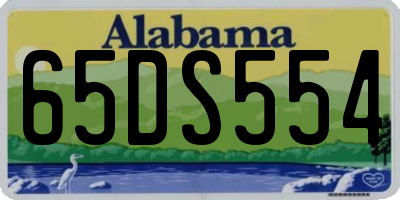 AL license plate 65DS554