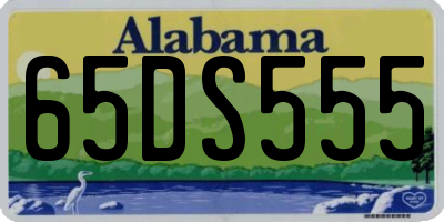 AL license plate 65DS555