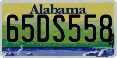AL license plate 65DS558