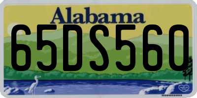 AL license plate 65DS560