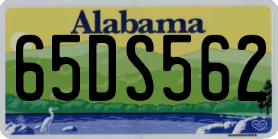 AL license plate 65DS562