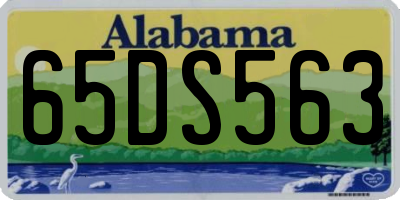 AL license plate 65DS563