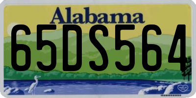 AL license plate 65DS564