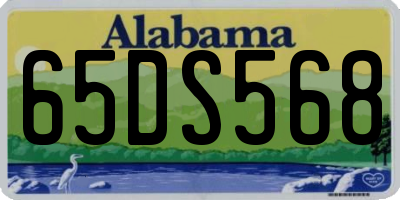 AL license plate 65DS568
