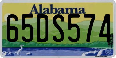 AL license plate 65DS574