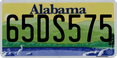 AL license plate 65DS575