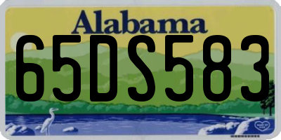 AL license plate 65DS583