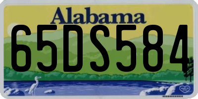 AL license plate 65DS584