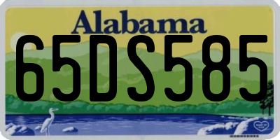 AL license plate 65DS585
