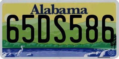 AL license plate 65DS586